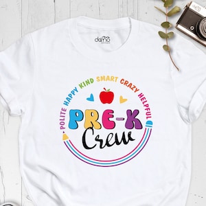 Pre-K Crew Shirt, Preschool Teacher Shirt, Elementary Teacher Shirt, Hello Pre K Shirt, Team Pre-K Shirt, Pre-K Teacher Shirt, Teacher Gift
