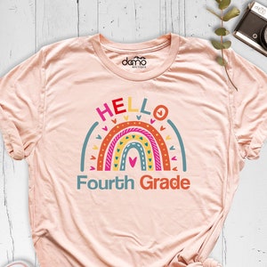Hello Fourth Grade Shirt, Back to School Shirt, Fourth Grade Teacher Shirt, 4th Grade Kids Shirt, First Day of School Shirt, Grade Gift