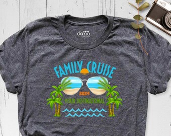 Family Cruise 2024 Shirt, Your Destination Tshirt, Custom Beach Vacation Shirt, Friends Trip Shirt, Summer Holiday Matching Sunglasses Shirt