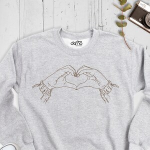 Heart Hands Sweatshirt, Love Hand Long Sleeve Shirt, Cute Girlfriend Birthday Shirt, Valentines Day Love You Always Shirt, I Love You Hoodie