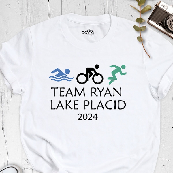 Triathlon Shirt, Custom Sport Team Shirt, Swimming Cycling Running Shier, Sport Team Shirt, Lake Placid Sport Shirt, Marathon Shirt