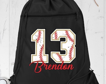 Baseball Backpack Custom Sport Bag Name Number Personalized Baseball Player Gym Bag baseball Team Bag Baseball Senior Backpack, Baseball Bag