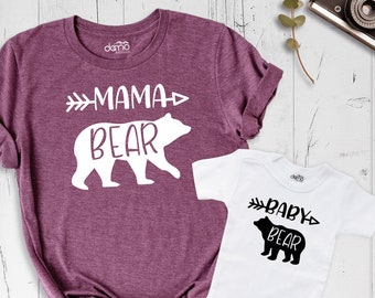 Mama Bear Shirt, Baby Bear Shirt, Mothers Day Gift Shirt, Family Bear Matching Shirt, Mommy and Me Shirt, Sister Bear Shirt, Baby Shower Tee