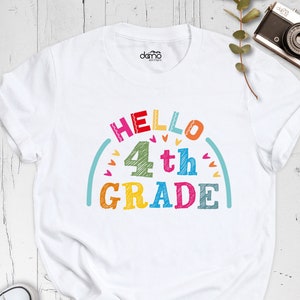 Fourth Grade Rainbow Shirt, 4th Grade Squad Shirt, Hello Fourth Grade Shirt, First Day of School Shirt, 4th Grade Shirt, Fourth Grade Shirt