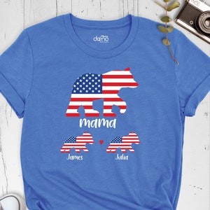 Mama Bear Patriotic Flag Matching 4th Of July T-Shirt Mama Bear Patriotic Flag Matching 4th Of July T-Shirt