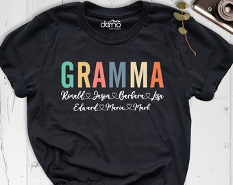 Custom Grandma Shirt, Personalized Grandma Shirt, Personalized Gramma Shirt, New Grandma Shirt, Mimi Shirts, Custom Nana Shirt, Nana Shirt