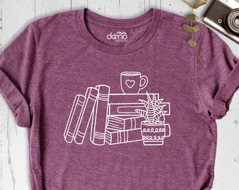Coffee And Books Shirt, Coffee Shirt, Book Lover T-Shirt, Books And Coffee Shirt, Teacher Shirt, Reading Shirt, Book Shirt, Librarian Shirt