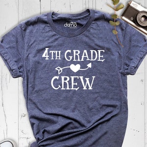 4th Grade Crew Shirt, Kindergarten Teacher Tee, Teacher Shirt, 4th Grade Shirts, Grade School Shirt, Fourth Grade Squad Shirt, Teacher Shirt