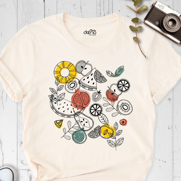 Fruit Shirt, Plant Lover Shirt, Cottagecore Outfit, Garden T-Shirt, Summer Shirt, Fruit Lover Shirt, Summer Fruit Party Shirt, Fruit Tee