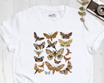 Moth Shirt, Bug Shirt, Aesthetic Shirt, Cottagecore Shirt, Dark Academia Shirt, Insect Shirt, Moth Tee, Goblincore Shirt, Bug Museum Shirt