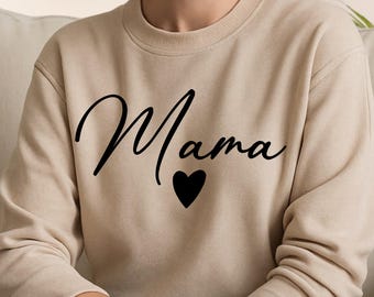 Mama Heart Sweatshirt New Mom Shirt, Mom Birthday Shirt, Mommy Sweatshirt, Mom Life Hoodie, Mom Love Tee, Mothers Day Shirt, Mother Gift Tee