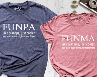 Funpa Shirt, Funma Shirt, Grandpa Shirt, Grandma Shirt, Grandparents Gift Shirt, Funny Grandma Grandpa Tee, Mothers Day Tee, Fathers Day Tee