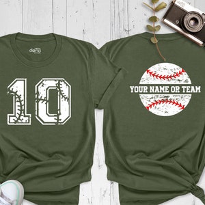 Baseball Numbers Shirt, Custom Baseball Shirt, Baseball Softball Senior Night Shirt, Personalized Baseball Gift, Custom Baseball Team Shirt