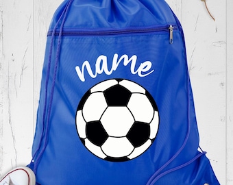 Custom Soccer Drawstring Bag Soccer Name Team Backpack, Personalized Soccer Player Bag, Soccer Mom Bag, Soccer Lover Bag, Custom Sport Bag