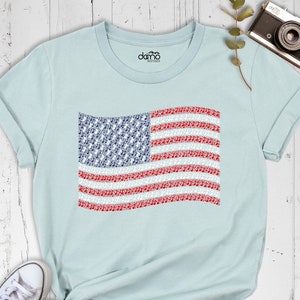 USA Flag Musician Shirt, Patriotic Music Shirt, America Flag T-shirt, 4Th Of July Flag Shirt, Patriotic T-Shirts, USA Flag Musical Shirt