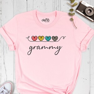 Cute Hearts Grammy Shirt, Grandma T-Shirt, Grammy Heart Shirt, Mother&#39;s day Grammy Shirt, Cute Heart Grammy T-Shirt, Mimi Birthday Shirt