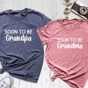 Soon To Be Grandma Grandpa Shirt, New Grandpa Grandma Shirt, Grandparents Announcement Shirt, Gift For Grandma, Grandparents Matching Shirt