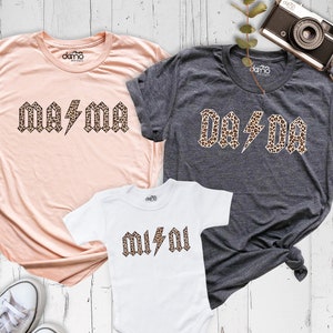 Mama Shirt, Dad Shirt, Baby Bodysuit, Matching family tee, Mama and mini, daddy and daughter, mommy and me, dad gift, baby Shower, mom gift