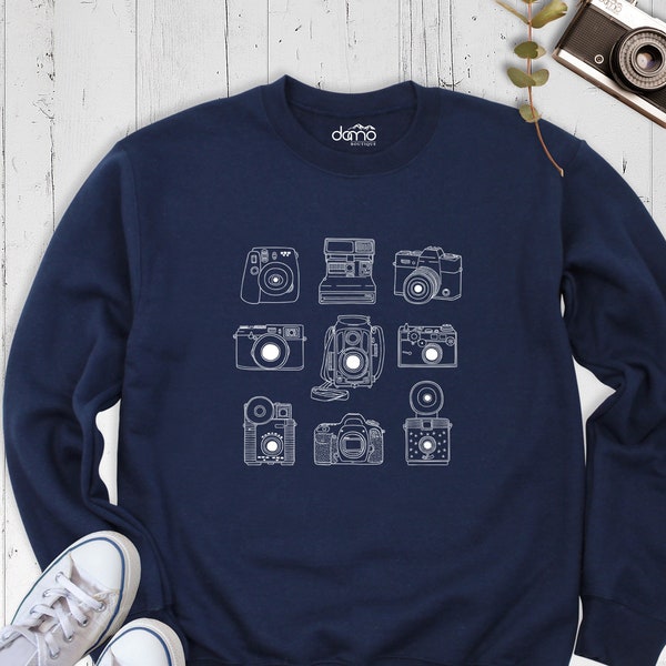 Camera Sweatshirt, Photographer Sweatshirt, Vintage Camera Sweatshirt, Camera Lover Sweatshirt, Funny Camera Tshirt, Photography Sweatshirt