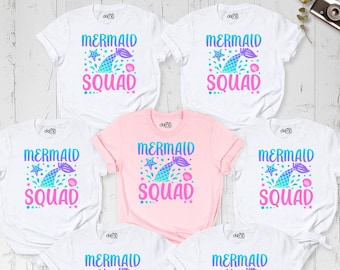 Mermaid Squad Shirt, Kids Birthday Mermaid Shirt, Mermaid Party Shirt, Mermaid Girls Squad Shirt, Sister Squad Shirt, Mermaid Lover Shirt