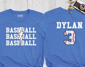 Personalized Baseball Shirt, Team Number Baseball Shirt, Baseball Player Name Shirt, Senior Night Tshirt, Baseball Mom Shirt With Kid Name