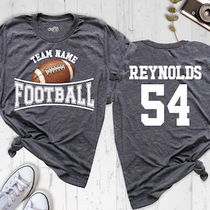 Custom American Football Team Shirt tee Personalized Name Number Game Day Shirt, Football Mom Shirt, Biggest Fan Shirt, Football Lover Shirt
