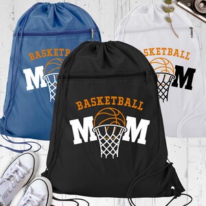 Basketball Mom Backpack, Mama Sport Bag, Basketball Lover Gym Bag, Mom Fan Backpack, Mommy Basketball Cinch Pack
