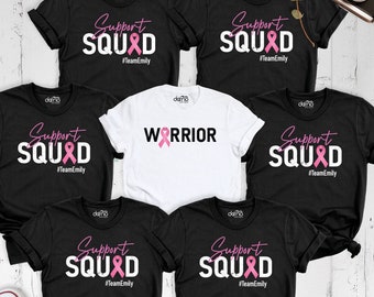 Breast Cancer Support Squad Shirt, Pink Ribbon Awareness Team Shirt, Breast Cancer Warrior Family Support Shirt, Breast Cancer Fighter Shirt