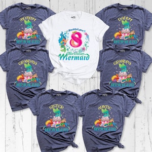 Mermaid Family Shirts, Mermaid Girl Birthday Party Shirt, Mermaid Squad Shirt, Mermaid Party T-Shirt, Mermaid Lover Shirts, Mermaid Shirt