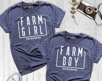 Custom Farm Shirt, Customizable Farm Name Shirt, Farm Name T-Shirt, Farm Girl Shirt, Farm Family Shirt, Matching Farm Shirt, Farm Life Shirt