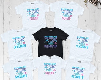 Mermaid Squad Shirt, Mermaid Birthday Family Shirt, Mermaid Party Shirt, Mermaid Lover Shirt, Girls Birthday Shirt, Birthday Mermaid Shirt