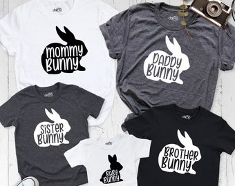 Custom Bunny Family Shirts, Bunny Family Shirts, Customizable Bunny Shirts, Family Matching T-shirt, Family Easter Bunny Shirt, Matching Tee