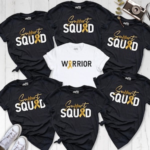 Support Squad Childhood Cancer Shirt, Cancer Warrior Shirt, Gold Ribbon Shirt, Family Support Squad Shirt, Childhood Cancer Warrior Shirt
