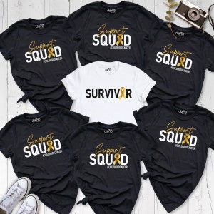 Support Squad Childhood Cancer Shirt, Support Squad T-shirt, Gold Ribbon shirt, Family Support Squad Shirt, Child Cancer Team Shirts
