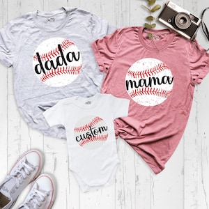 Baseball Family Shirts, Baseball Birthday Family Shirts, Baseball Mama Dada Baby Shirt, Custom Baseball Shirt, Personalized Baseball Tee