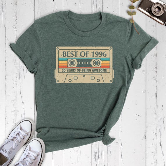 Best Of 1996 Shirt, 30th Birthday Tee, Vintage 1996 Shirt, Gift For 30th Birthday, Birthday Party Tee, Hello Thirty Shirt, Family Birthday