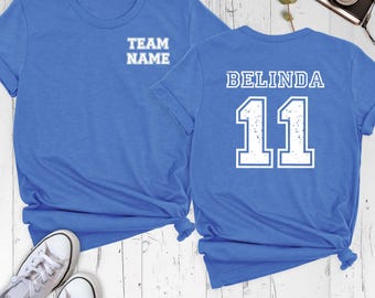 Family Sport Matching Shirt tee Custom Team Name Shirt Personalized Game Day Shirt, Your Team Shirt, Sports Fan Shirt, Team Number Name Tee