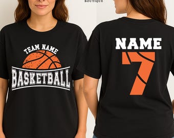 Custom Basketball Shirt, Game Day Mom Team Tee, Personalized Name Number Player Outfit