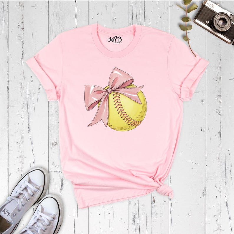 Coquette Softball Bow Shirt by DamoBoutique