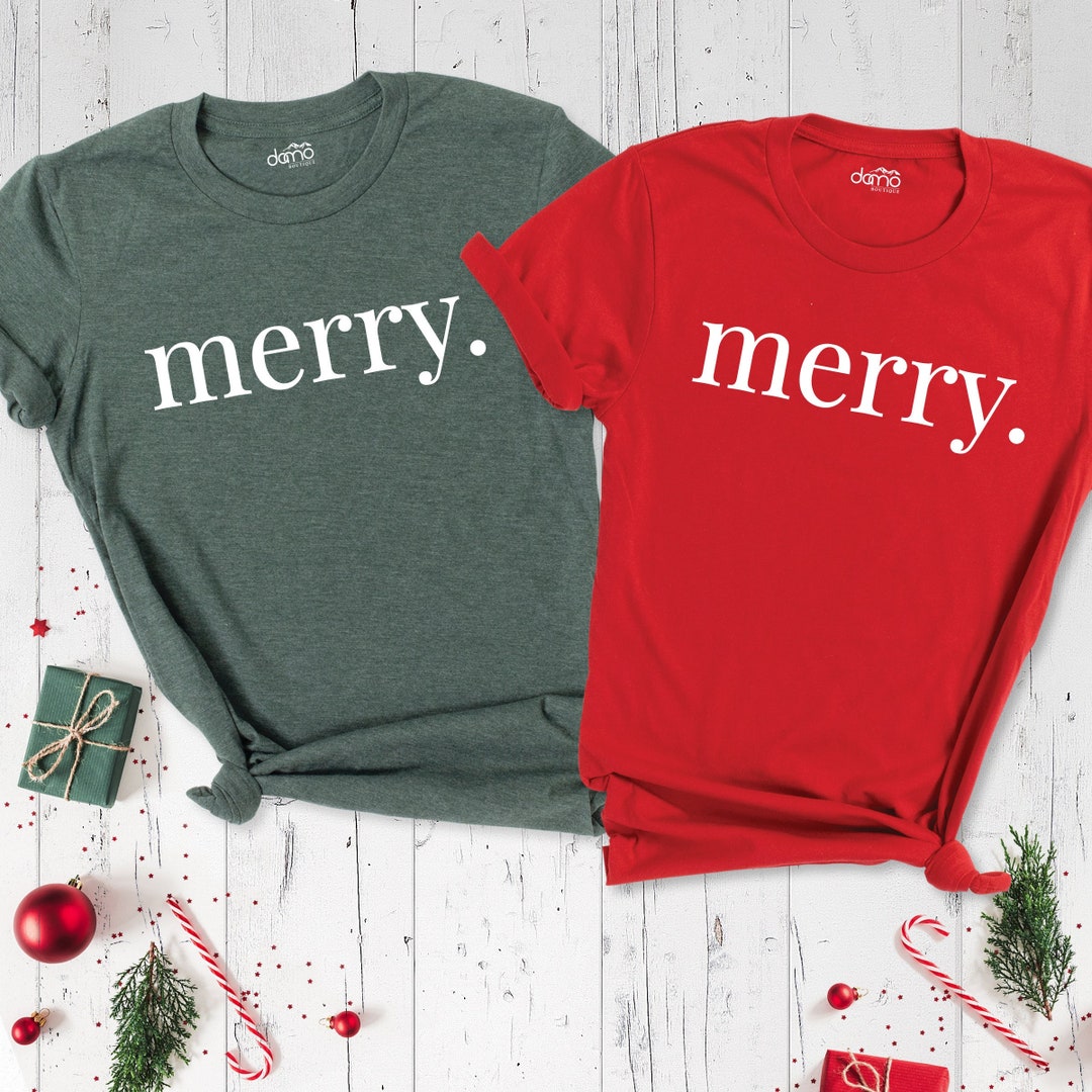 Merry Shirt, Christmas Shirt, Christmas Party Shirt, Cute Women's Holiday Shirt, Christmas Tee