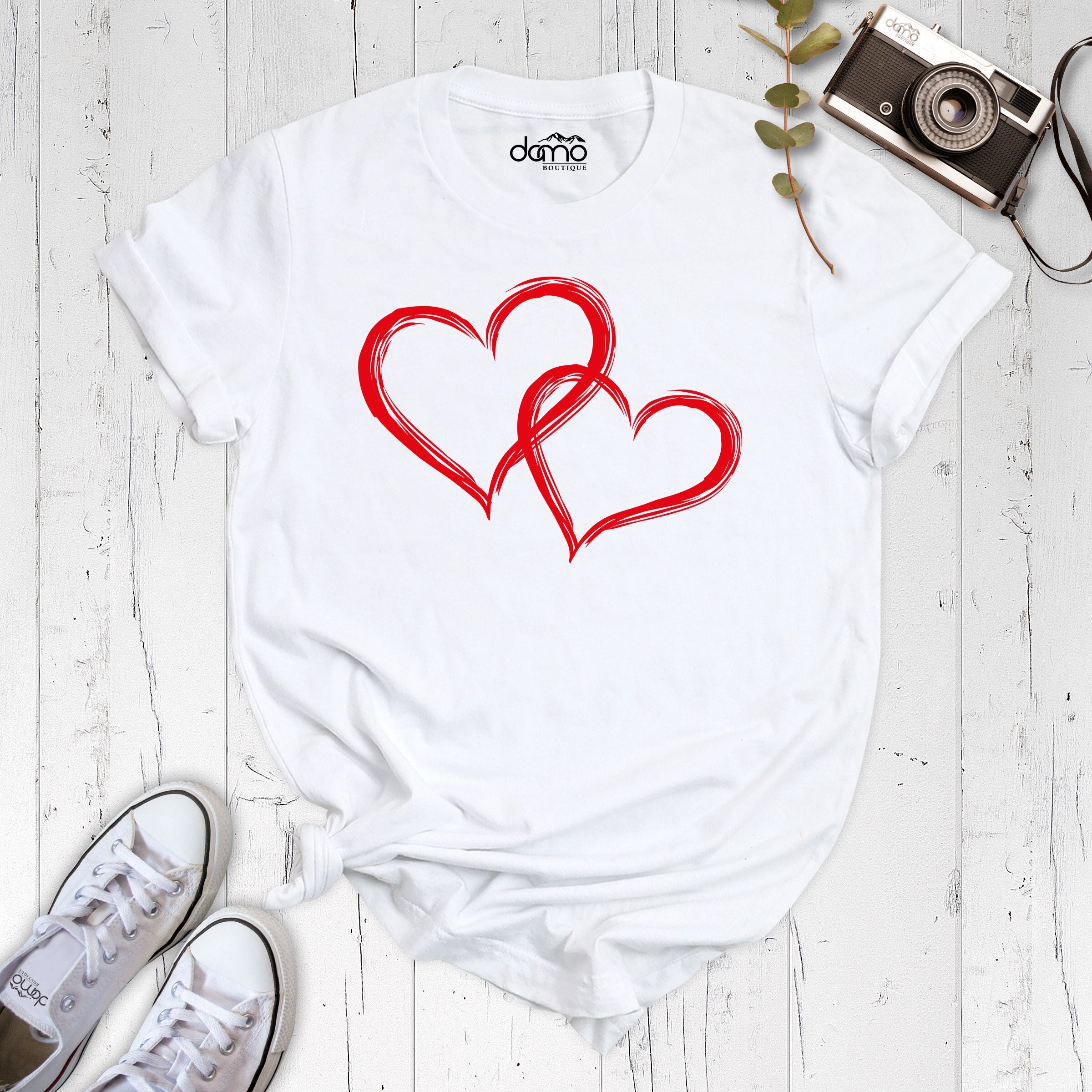 シャツ DOODLE HEART HALF T WHITE RED MUSINSA | MAISON MINED DOODLE HEART HALF T WHITE RED