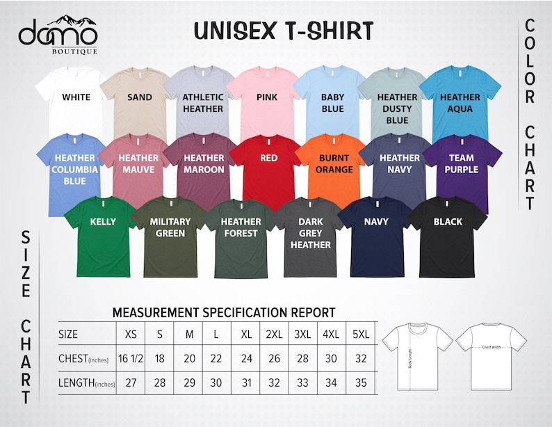 men's and women's tshirt sizes chart