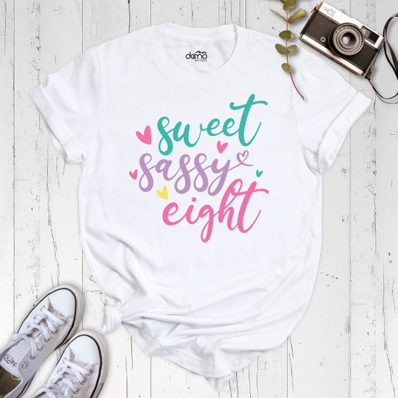 Number 8 Shirt, Girls 8th Bday Party 8 Years Old Gift Number 8 Shirt, Girls 8th Bday Party 8 Years Old Gift