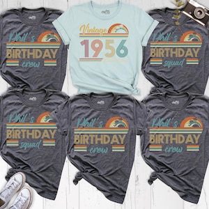 1956 Birthday Shirt, 70th Birthday Shirt, Vintage birthday shirt Family Birthday Tees Seventy Birthday Crew shirt, 70th birthday Trip shirt