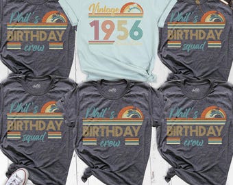 1956 Birthday Shirt, 70th Birthday Shirt, Vintage birthday shirt Family Birthday Tees Seventy Birthday Crew shirt, 70th birthday Trip shirt