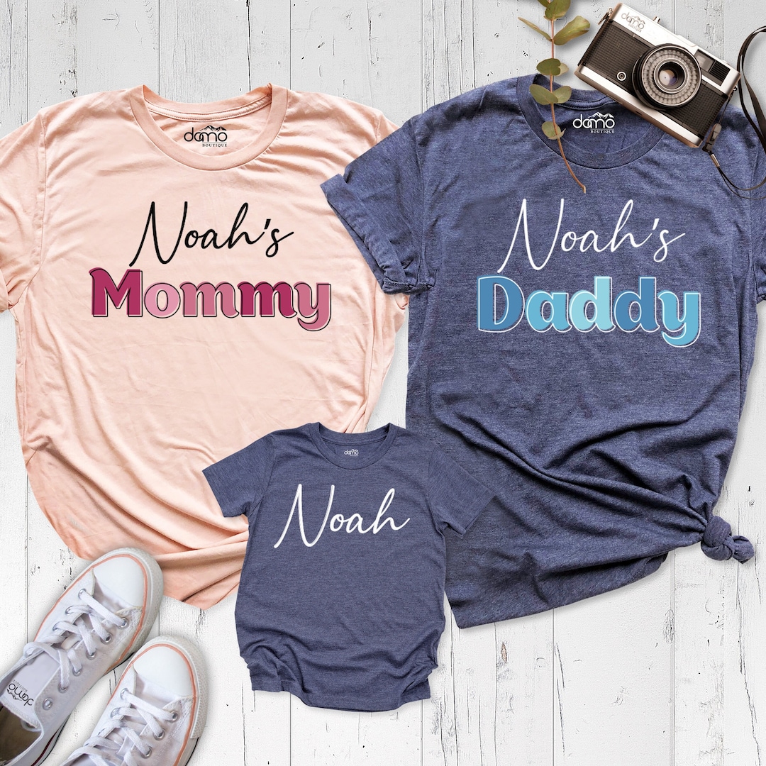 Daddy Mommy Mini Shirt, Family Matching Tshirt, Custom Baby Shirt, New ...