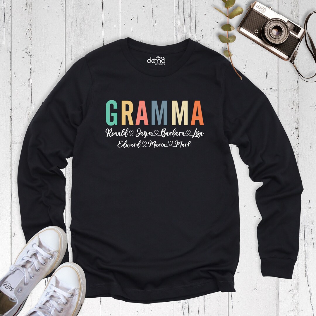 Grandma sweatshirt with names Clearance