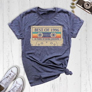 Best Of 1996 Shirt, 30th Birthday Tee, Vintage 1996 Shirt, Gift For 30th Birthday, Birthday Party Tee, Hello Thirty Shirt, Family Birthday image 3