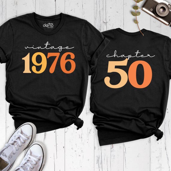 Vintage 1976 Birthday Shirt Chapter 50 Tee, 50th Birthday Woman Shirt, 50th Bday Gift Shirt, Classic 1976 Tee, 50 Years Old Shirt