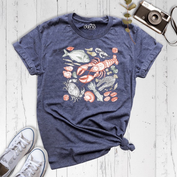 Seafood Shirt, Crawfish Shirt, Lobster Shirt, Fishing Shirt, Seafood Lover  Gift, Marina Tee, Fish Lover Shirt, Fish on Shirt -  Canada